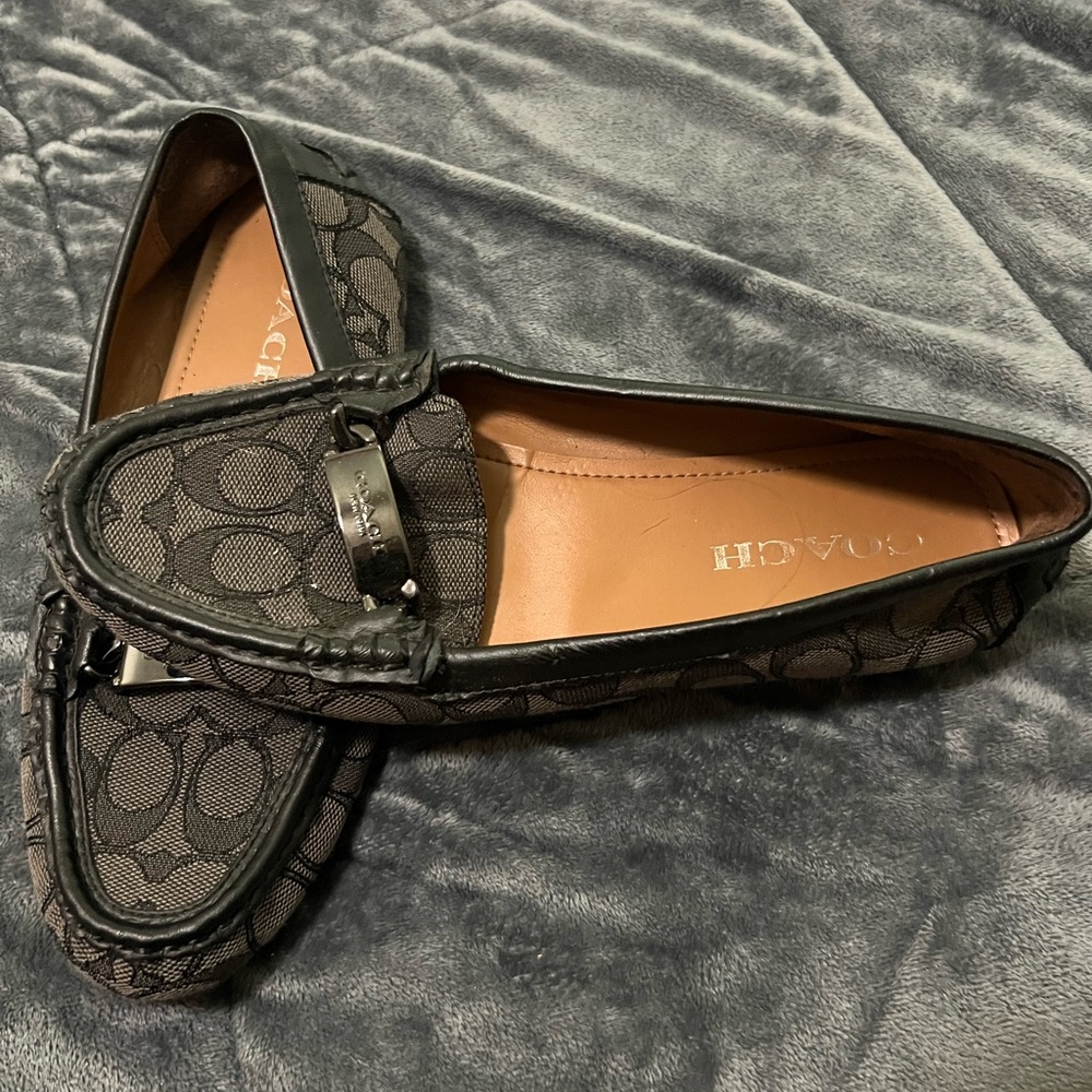 Coach Black Flats